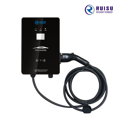 Cargador de CA EV montado en la pared 32A Tipo 2 Evse portátil con pantalla LCD