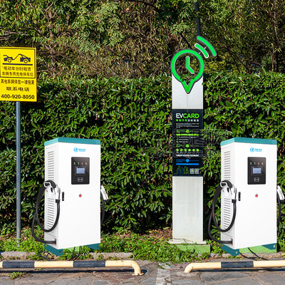 Cargador rápido DC 60kw EV con pistola de carga doble con pantalla LCD