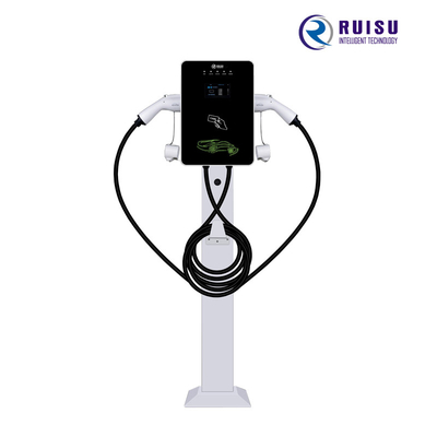 14KW 32A AC EV cargador monofásico tipo 2 soporte de piso con cable de 5 m