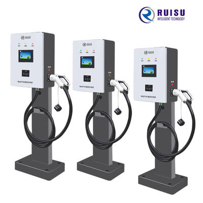 Equipo de carga de la velocidad rápida EV de DC del cargador de 30KW EV con la pantalla táctil capacitiva CCS1 CCS2
