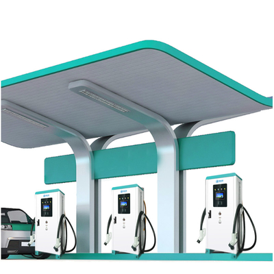 Cargador EV todo en uno de 120kw montado en el suelo con pantalla táctil a color de 7&quot;