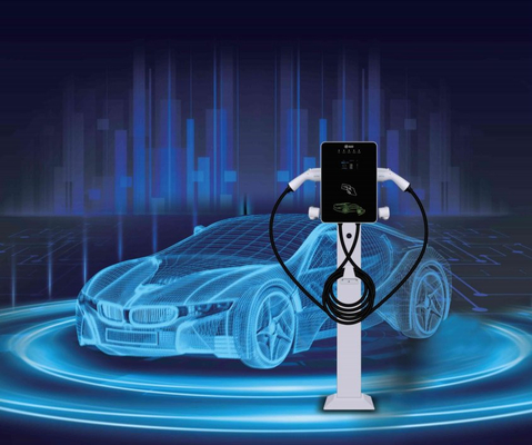 Las estaciones del cargador de 30KW 100A EV con 5 metros telegrafían el arma
